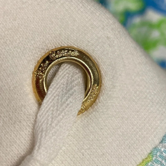 Lilly Pulitzer The Beach Pant Resort White Crystal Coast Blue Green Linen - Picture 7 of 13